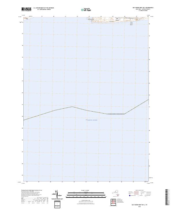 Bay Shore West OE S, NY — USGS 7.5-minute topo (2023)