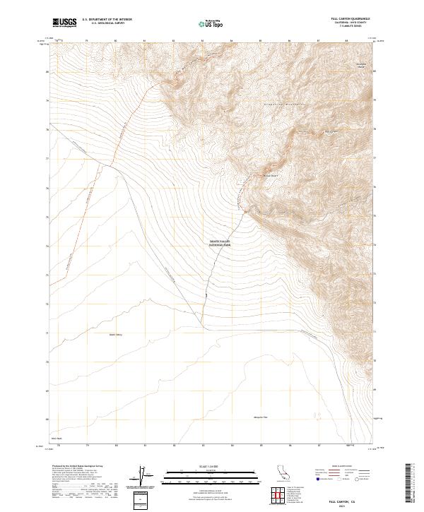 Fall Canyon, CA — USGS 7.5-minute topo (2021)