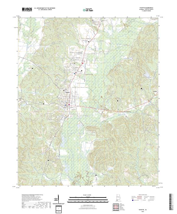 Fayette, AL — USGS 7.5-minute topo (2024)