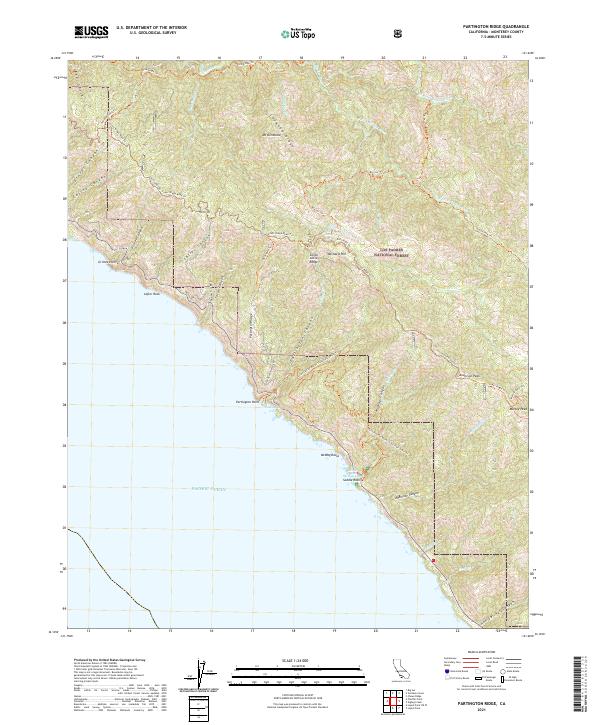 Partington Ridge, CA — USGS 7.5-minute topo (2021)