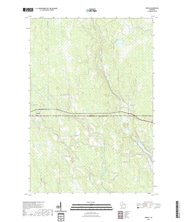 Tripoli, WI — USGS 7.5-minute topo (2022)