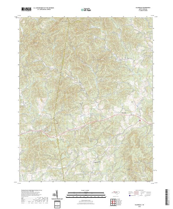 Ellendale, NC — USGS 7.5-minute topo (2022)