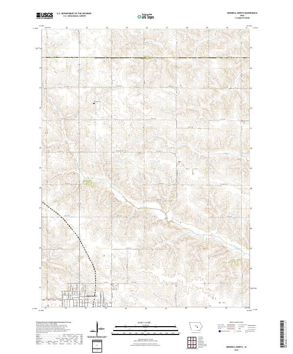 Grinnell North, IA — USGS 7.5-minute topo (2022)