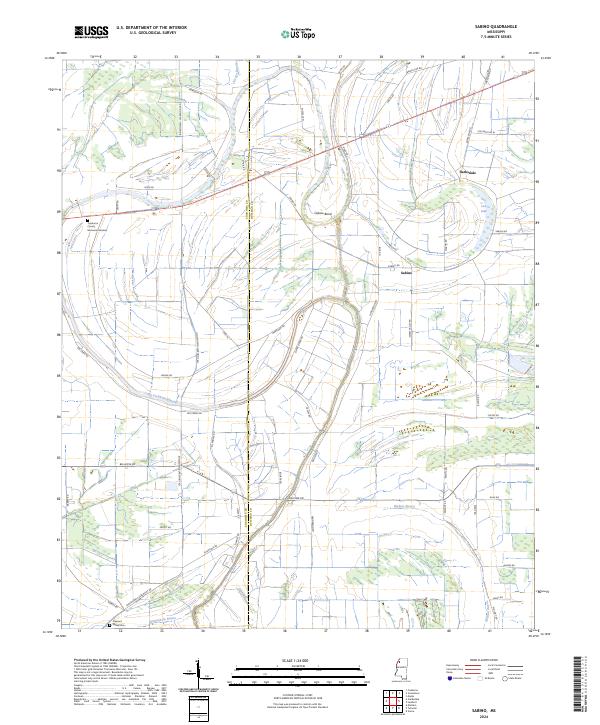 Sabino, MS — USGS 7.5-minute topo (2024)