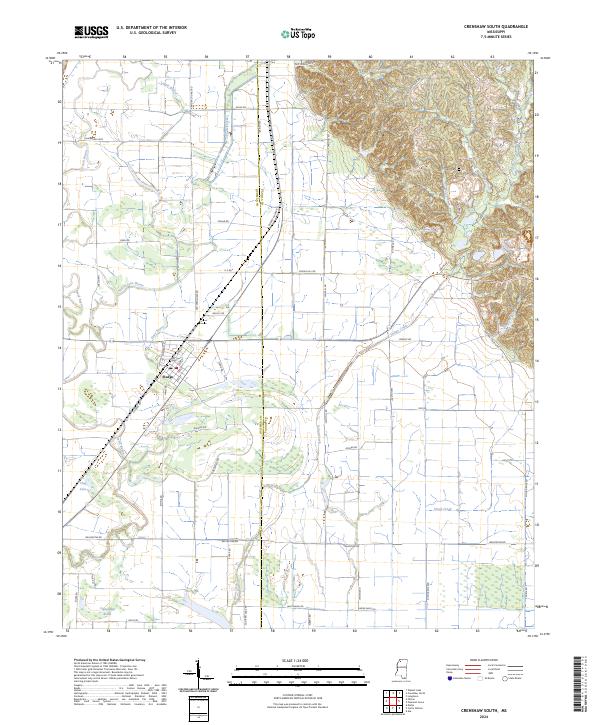 Crenshaw South, MS — USGS 7.5-minute topo (2024)