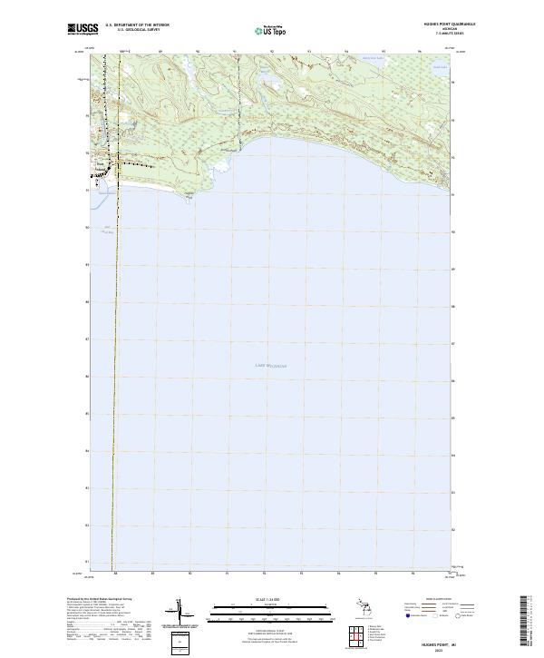 Hughes Point, MI — USGS 7.5-minute topo (2023)