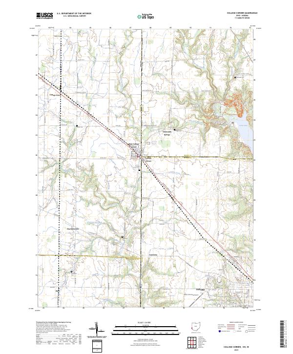 College Corner, OH-IN — USGS 7.5-minute topo (2023)