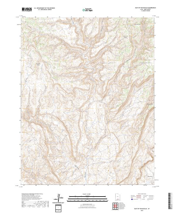 East of the Navajo, UT — USGS 7.5-minute topo (2023)