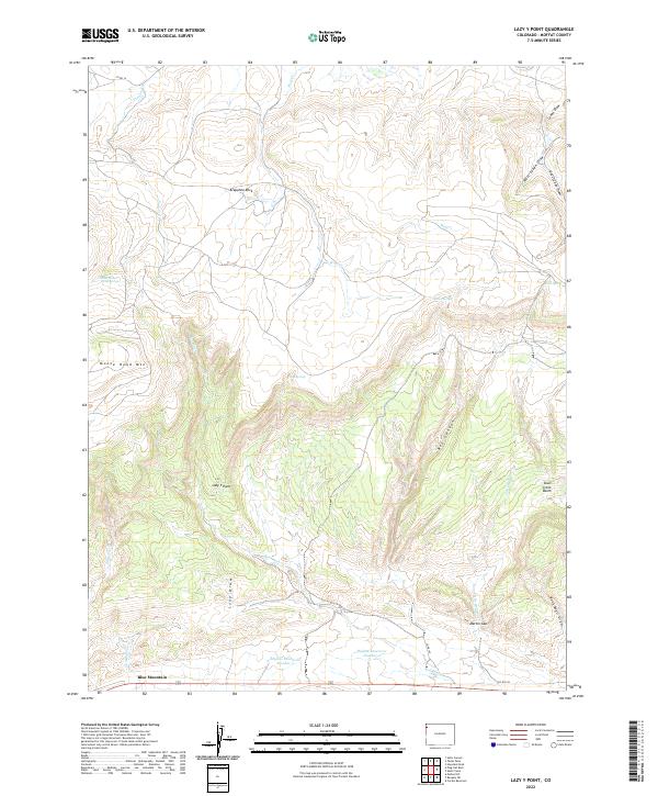 Lazy Y Point, CO — USGS 7.5-minute topo (2022)
