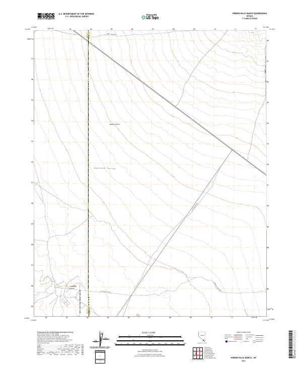 Hidden Hills Ranch, NV — USGS 7.5-minute topo (2021)