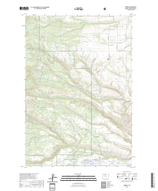 Friend, OR — USGS 7.5-minute topo (2023)
