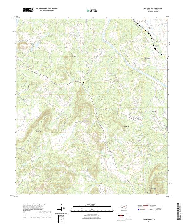 Cap Mountain, TX — USGS 7.5-minute topo (2022)