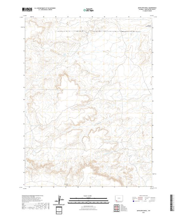 Antelope Knoll, WY — USGS 7.5-minute topo (2021)
