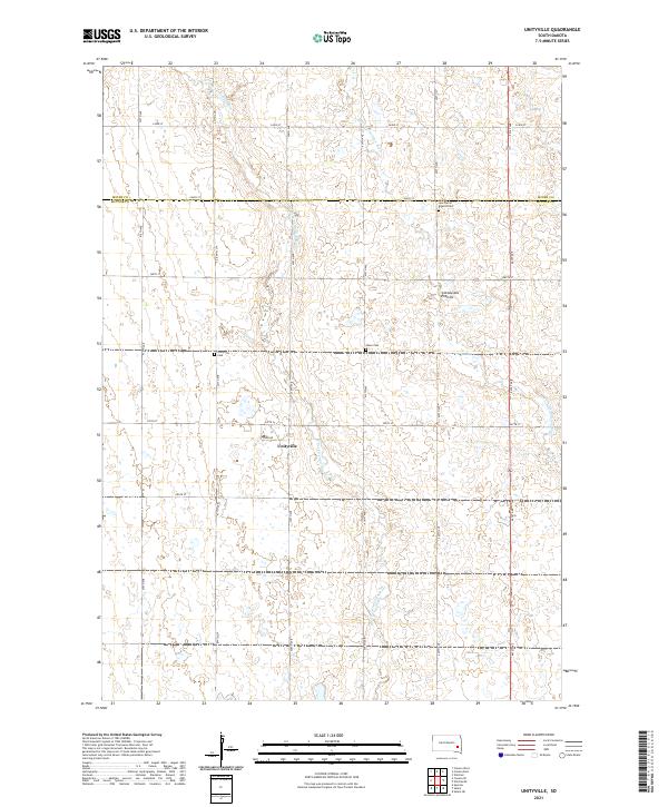 Unityville, SD — USGS 7.5-minute topo (2021)