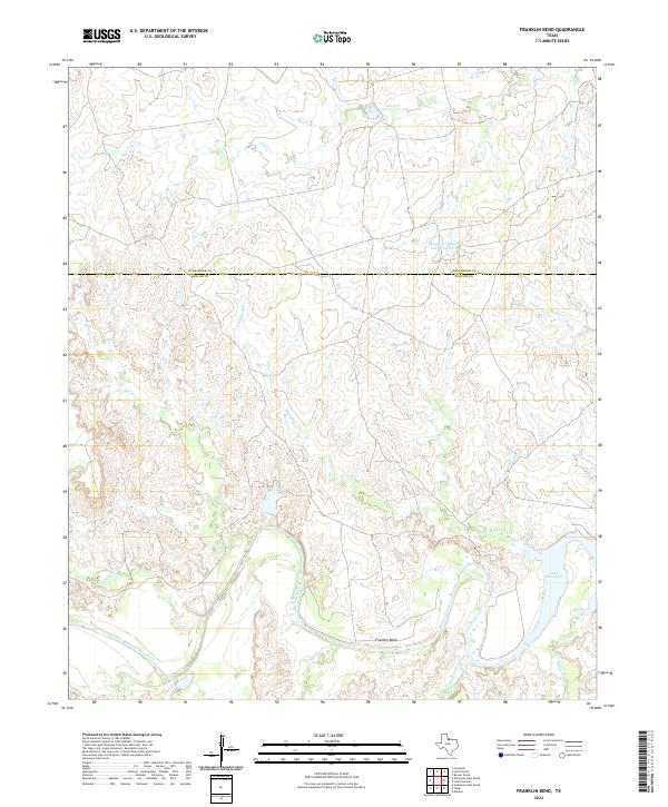 Franklin Bend, TX — USGS 7.5-minute topo (2022)