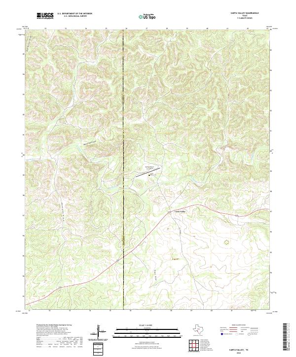 Carta Valley, TX — USGS 7.5-minute topo (2022)