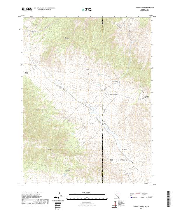Skinner Canyon, NV-UT — USGS 7.5-minute topo (2021)