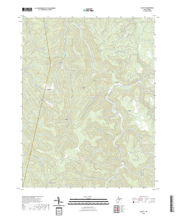 Cassity, WV — USGS 7.5-minute topo (2023)