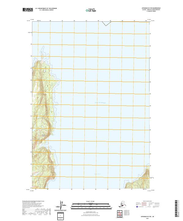 Afognak B-0 SW, AK — USGS 7.5-minute topo (2021)