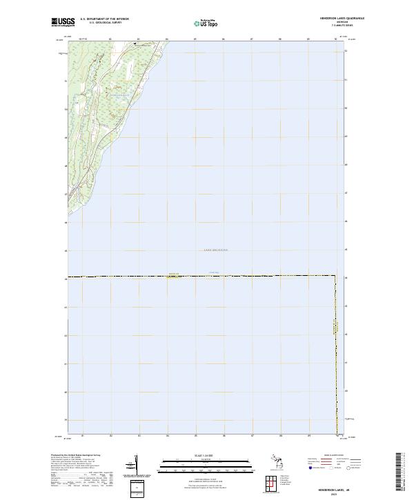 Henderson Lakes, MI — USGS 7.5-minute topo (2023)