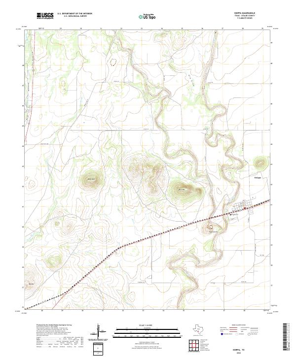 Knippa, TX — USGS 7.5-minute topo (2022)