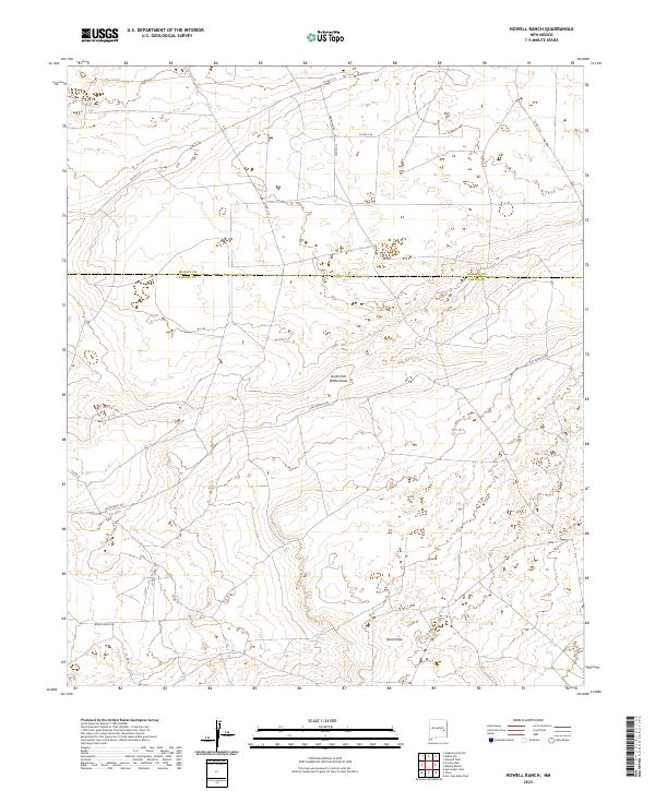 Howell Ranch, NM — USGS 7.5-minute topo (2023)