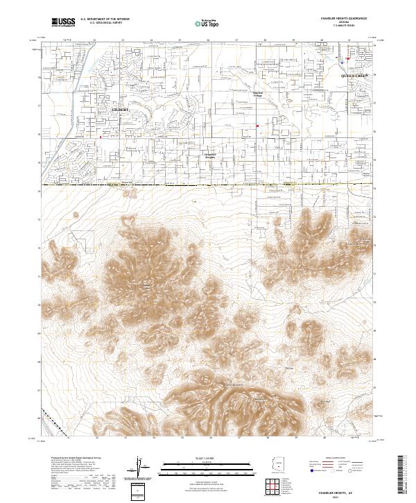 Chandler Heights, AZ — USGS 7.5-minute topo (2021)