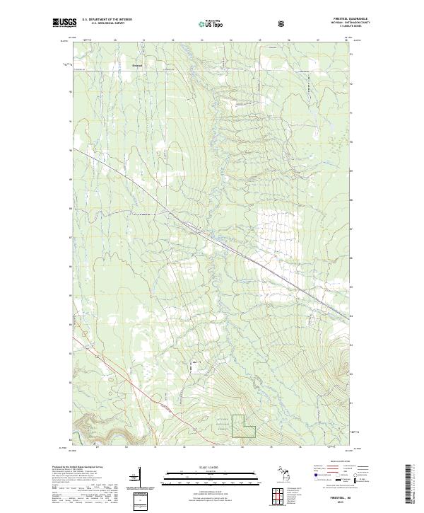 Firesteel, MI — USGS 7.5-minute topo (2023)