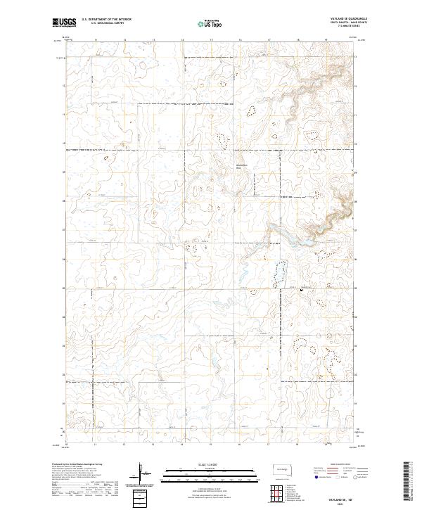 Vayland SE, SD — USGS 7.5-minute topo (2021)