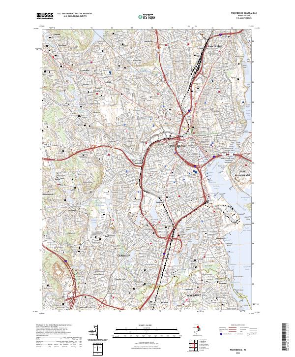 Providence, RI — USGS 7.5-minute topo (2024)