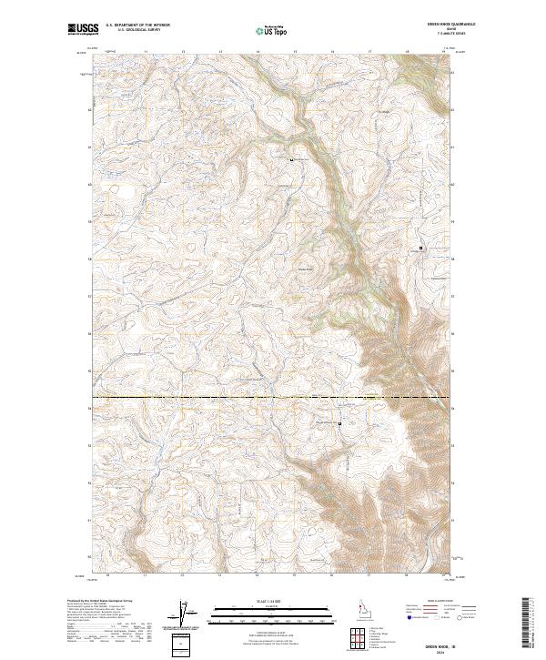 Green Knob, ID — USGS 7.5-minute topo (2024)