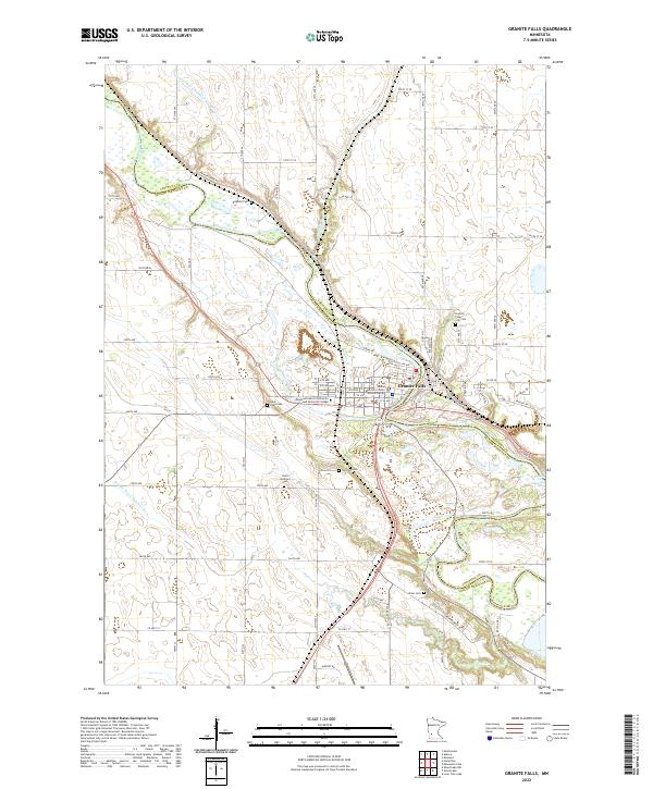 Granite Falls, MN — USGS 7.5-minute topo (2022)