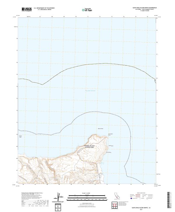 Santa Rosa Island North, CA — USGS 7.5-minute topo (2021)