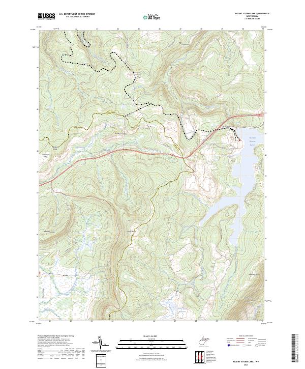 Mount Storm Lake, WV — USGS 7.5-minute topo (2023)