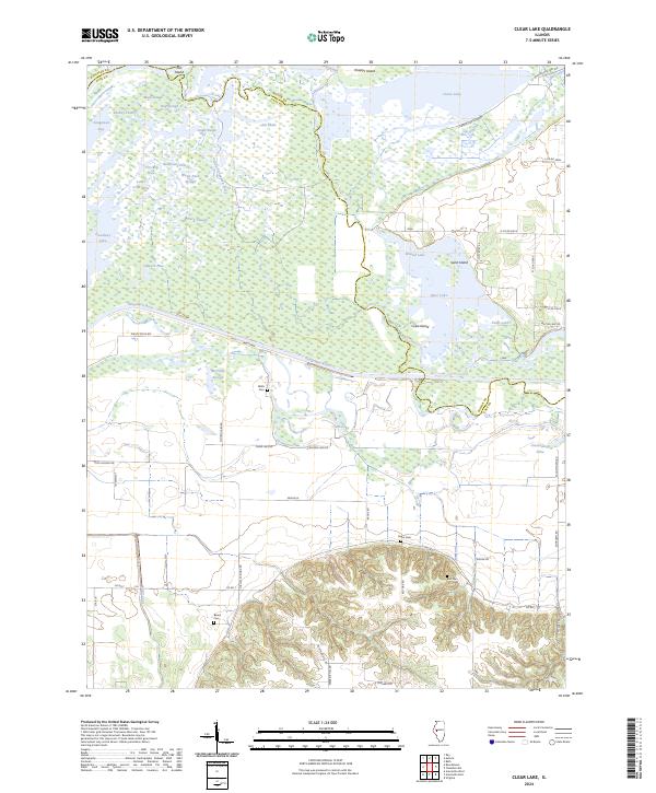 Clear Lake, IL — USGS 7.5-minute topo (2024)