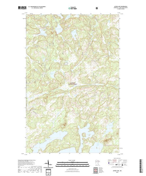 Astrid Lake, MN — USGS 7.5-minute topo (2022)