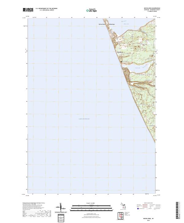 Michillinda, MI — USGS 7.5-minute topo (2023)