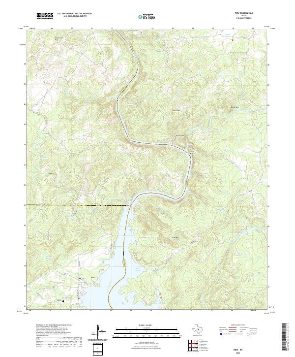 Tow, TX — USGS 7.5-minute topo (2022)