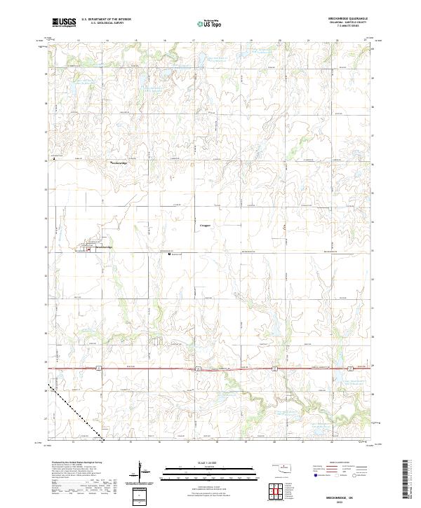 Breckinridge, OK — USGS 7.5-minute topo (2022)