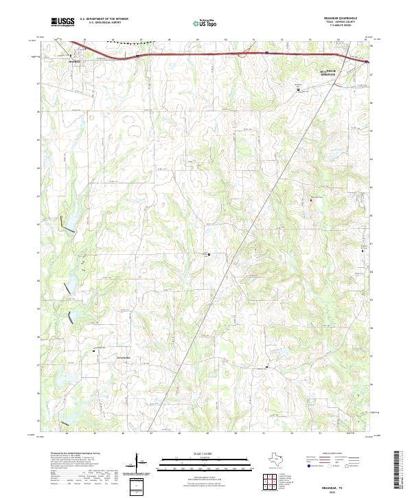Brashear, TX — USGS 7.5-minute topo (2022)