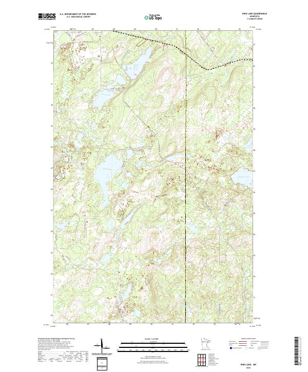 King Lake, MN — USGS 7.5-minute topo (2022)