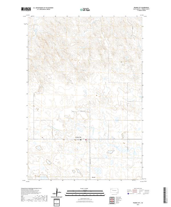 Prairie City, SD — USGS 7.5-minute topo (2021)