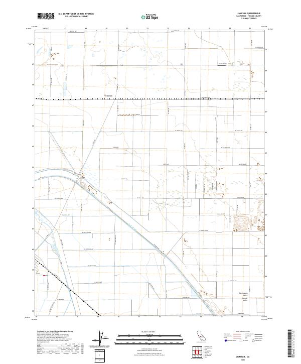 Jamesan, CA — USGS 7.5-minute topo (2021)