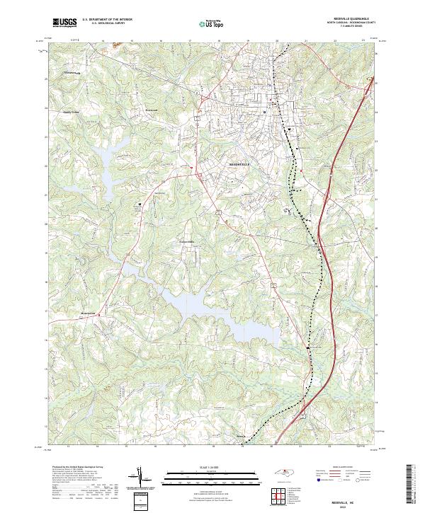 Reidsville, NC — USGS 7.5-minute topo (2022)