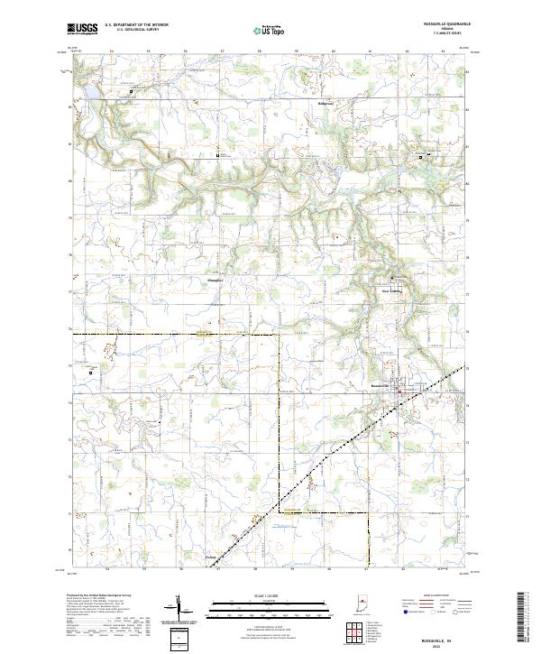 Russiaville, IN — USGS 7.5-minute topo (2022)