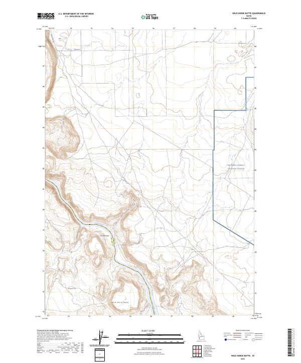 Wild Horse Butte, ID — USGS 7.5-minute topo (2023)