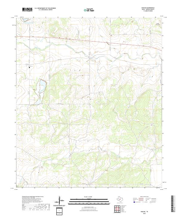 Pasche, TX — USGS 7.5-minute topo (2022)