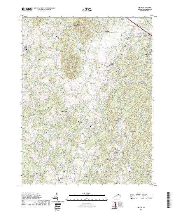 Orlean, VA — USGS 7.5-minute topo (2022)