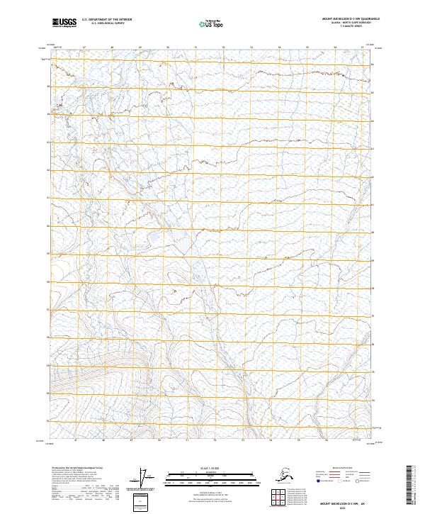 Mount Michelson D-3 NW, AK — USGS 7.5-minute topo (2023)