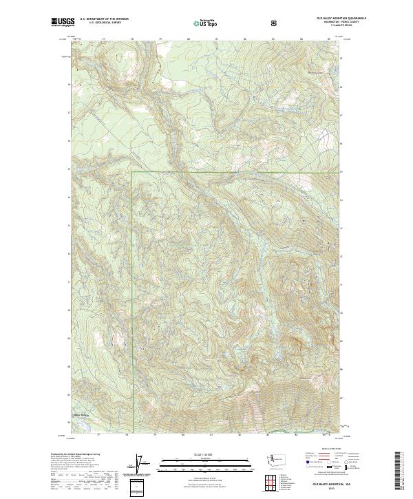 Old Baldy Mountain, WA — USGS 7.5-minute topo (2023)